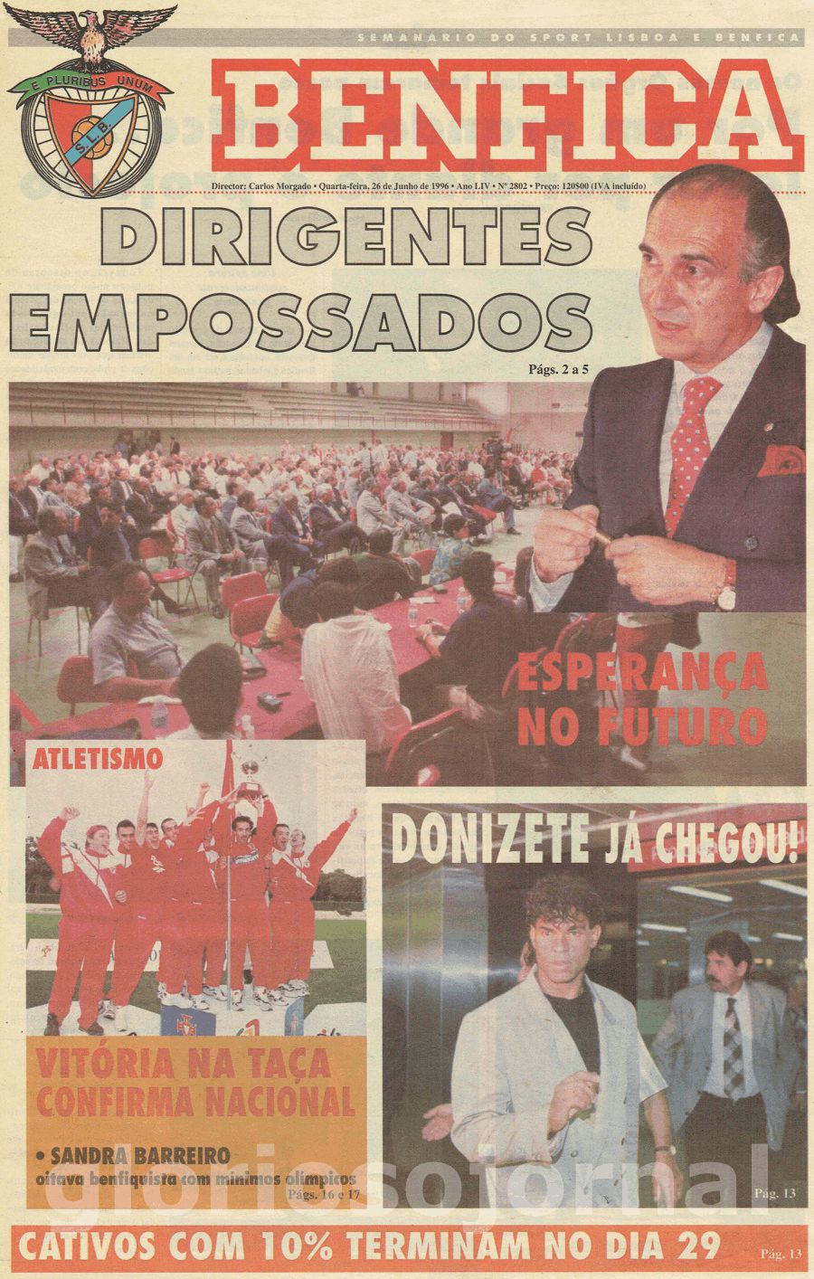 jornal o benfica 2802 1996-06-26